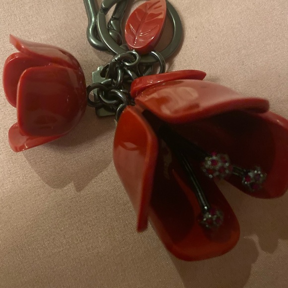 Coach Tea-rose Key Fob - Picture 3 of 6